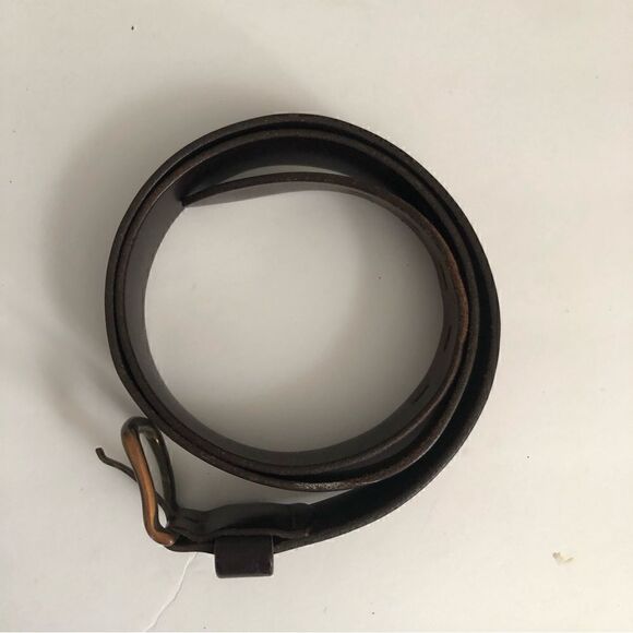 Britches Made in England brown leather belt with brass buckle - Picture 4 of 7